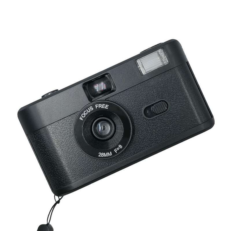 R2-FILM Retro Manual Reusable Film Camera for Children without Film(Black)