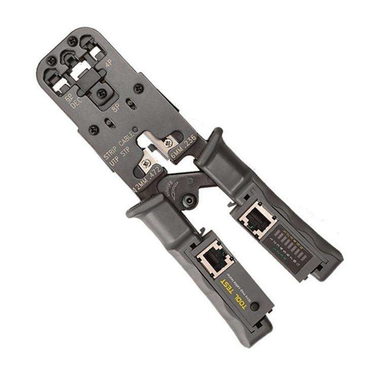 Multifunctional 4P8P6P Three-purpose Tester Ratchet Type Network Tool Squeeze Crimping Wire Netwo...