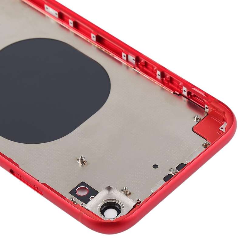 Back Housing Cover with Camera Lens & SIM Card Tray & Side Keys for iPhone XR(Red)