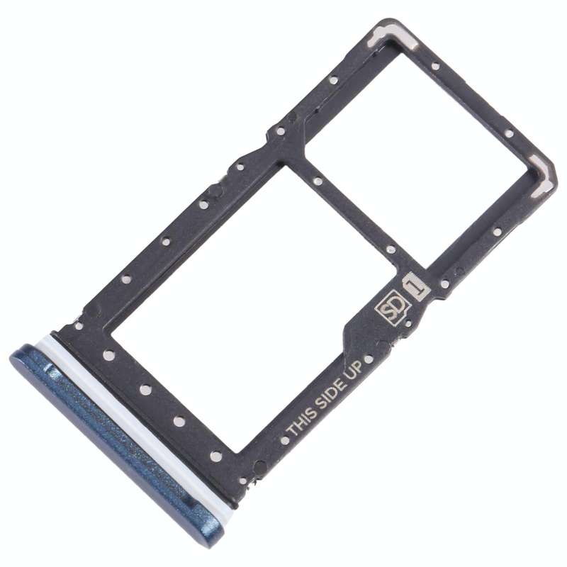 For Motorola Moto E 2020 SIM Card Tray + Micro SD Card Tray (Blue)