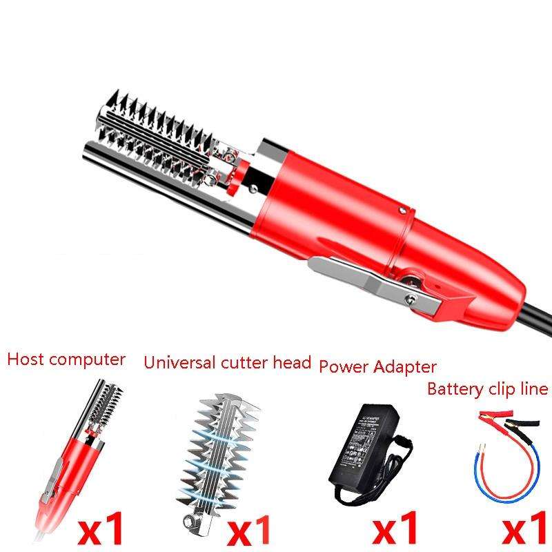Electric Fish Scale Scraper Household Use Scraping Tool, CN Plug(Red)
