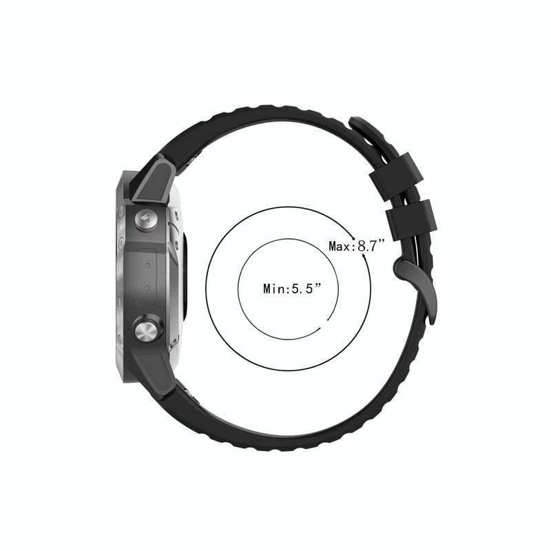 For Garmin Fenix 6 Pro GPS Silicone Watch Band(Black)