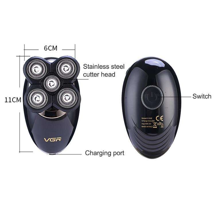 VGR V-302 5W 4 in 1 USB Multi-function Electric Shaver, Plug Type: EU Plug