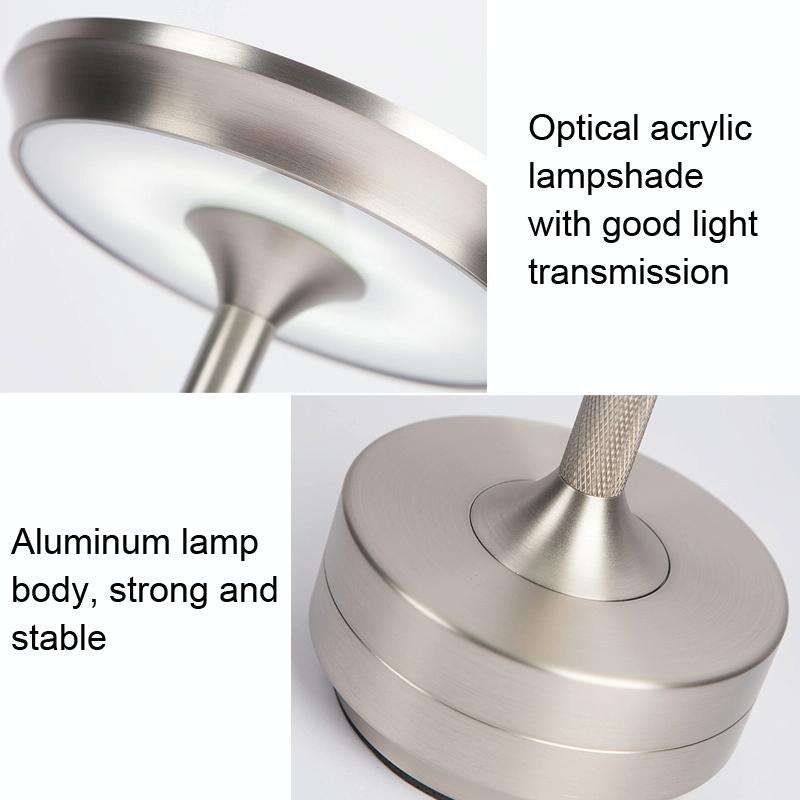 Rechargeable Desk Lamp Removable Desk Lamp Bar Atmosphere Night Light(Black)