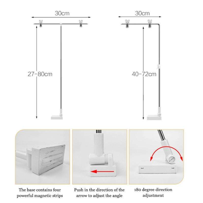 Photography Backdrop Stand Camera Photo Background Props,Style: T-type Magnetic 80cm