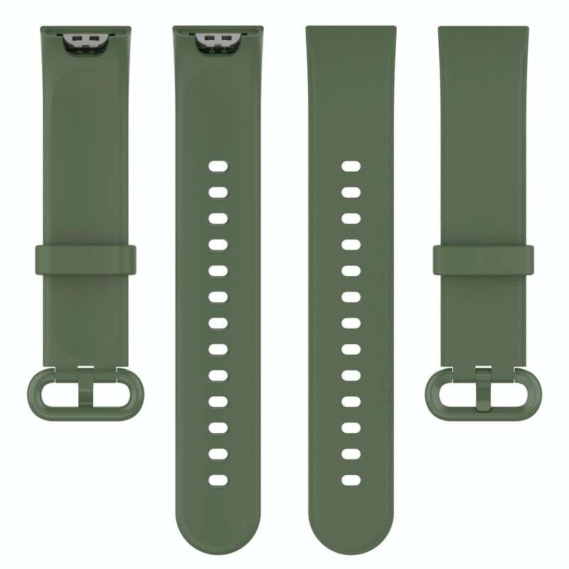 For Xiaomi MI Watch Lite / Redmi Watch Litchi Texture Leather Watch Band(Dark Green)