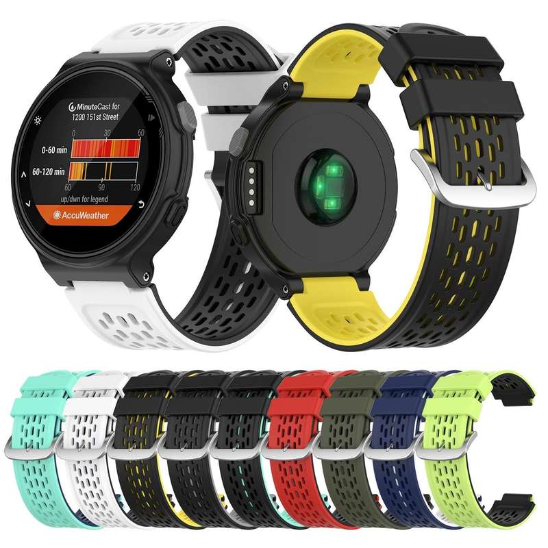 For Garmin Approach S2 / S4 Two-color Silicone Watch Band(Army Green Black)