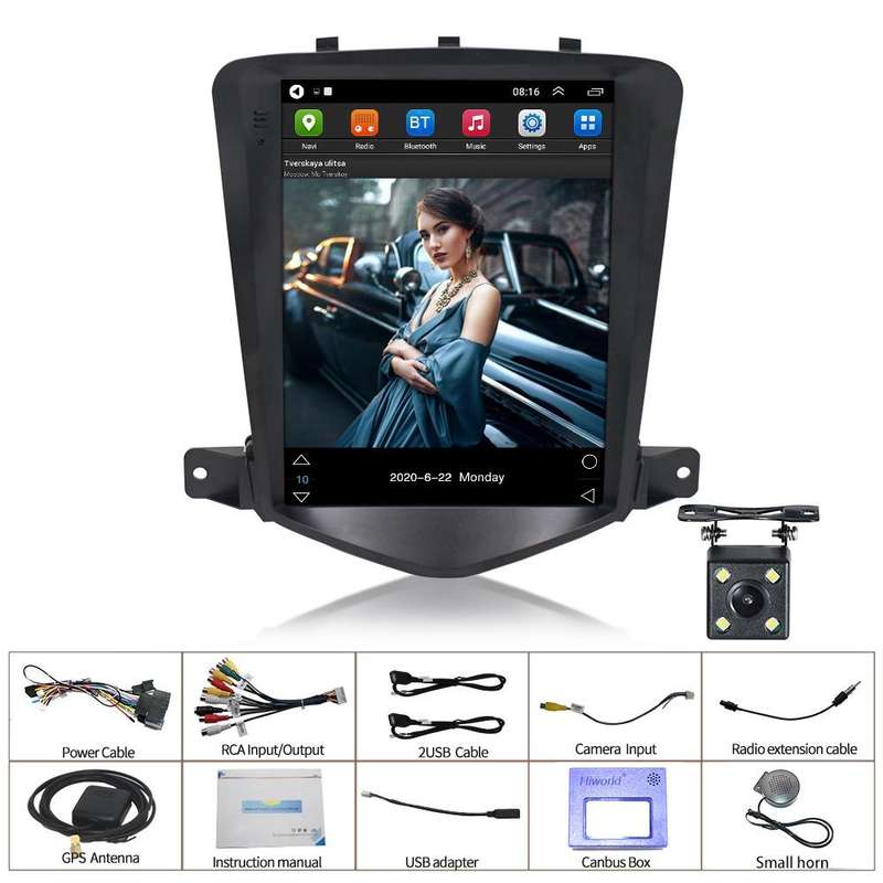 For Chevrolet Cruze 9.7 inch Navigation Integrated Machine, Style: Standard+4 Light Camera(2+32G)