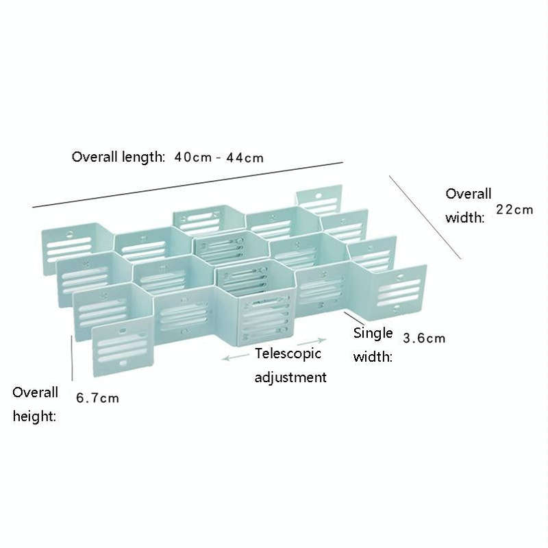 5 PCS TM19009 Drawers Storage Separator Retractable Drawer Divider(White)
