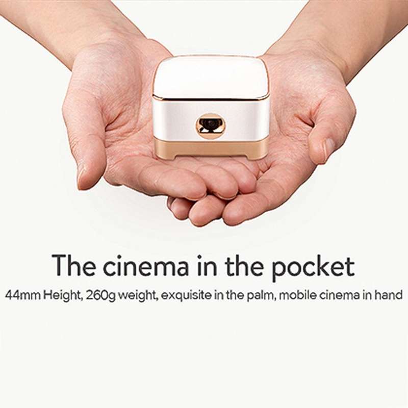 P07-D Mini 50 Lumens Android Home Theater Bluetooth LED Projector with Remote Control, Support Mi...