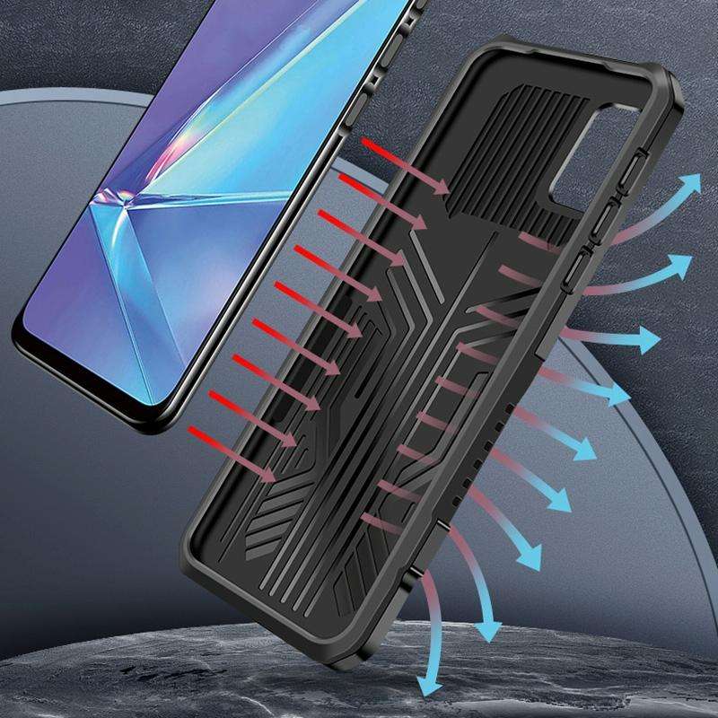 For Samsung Galaxy A71 Armor Warrior Shockproof PC + TPU Protective Case(Black)