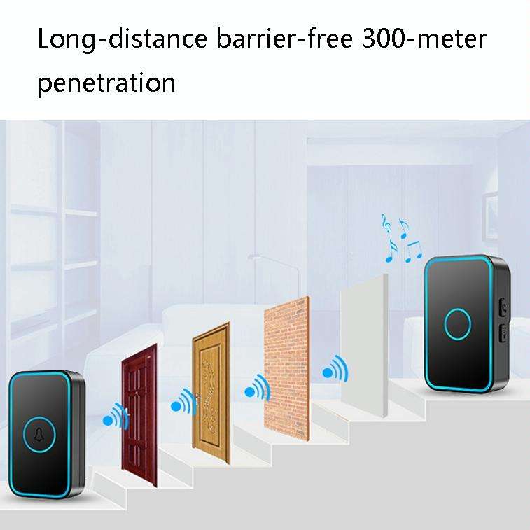 CACAZI A78 Long-Distance Wireless Doorbell Intelligent Remote Control Electronic Doorbell, Style:...