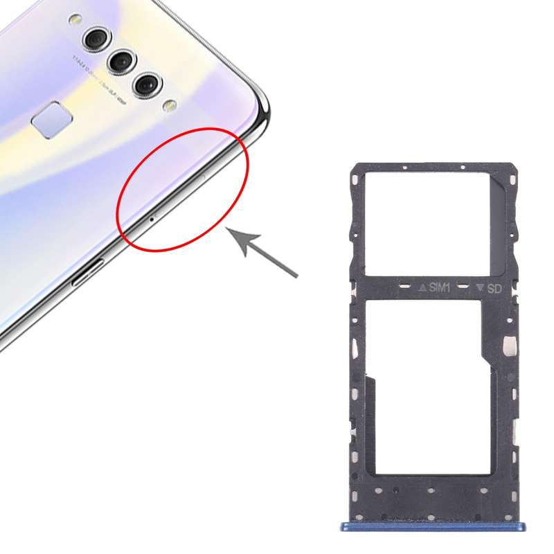 SIM Card Tray + Micro SD Card Tray for TCL Plex T780H(Blue)