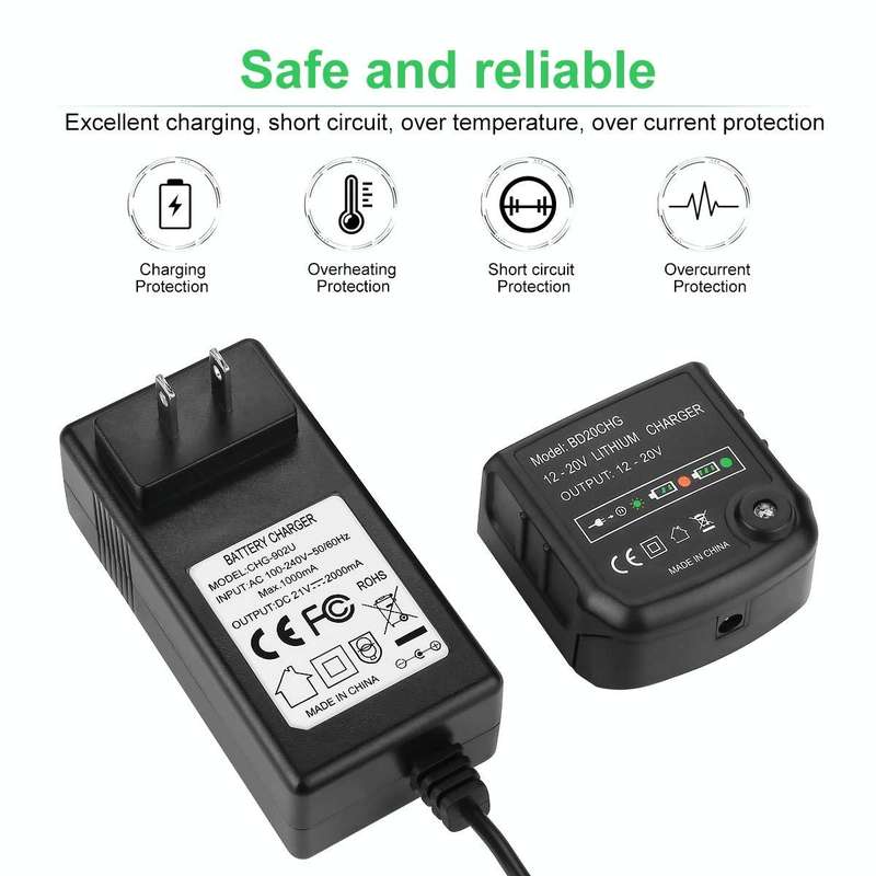 BD20CHG For Battery 20V Lithium Battery Charger Electric Tool Accessories, Plug: EU