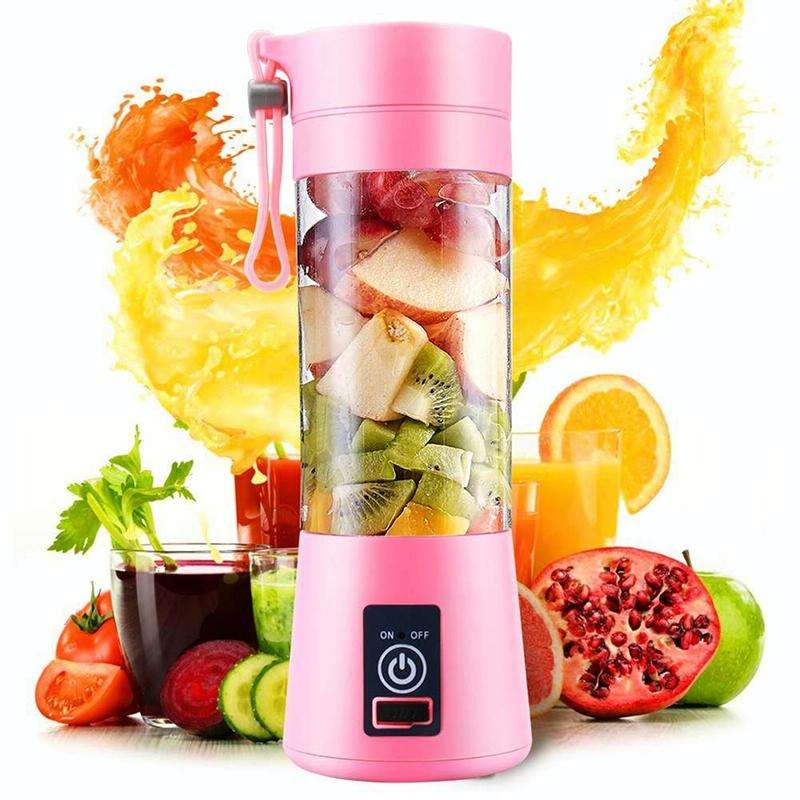 USB Rechargeable Electric Automatic Vegetable Fruit Citrus Orange Juice Maker Cup Mixer Bottle (3...