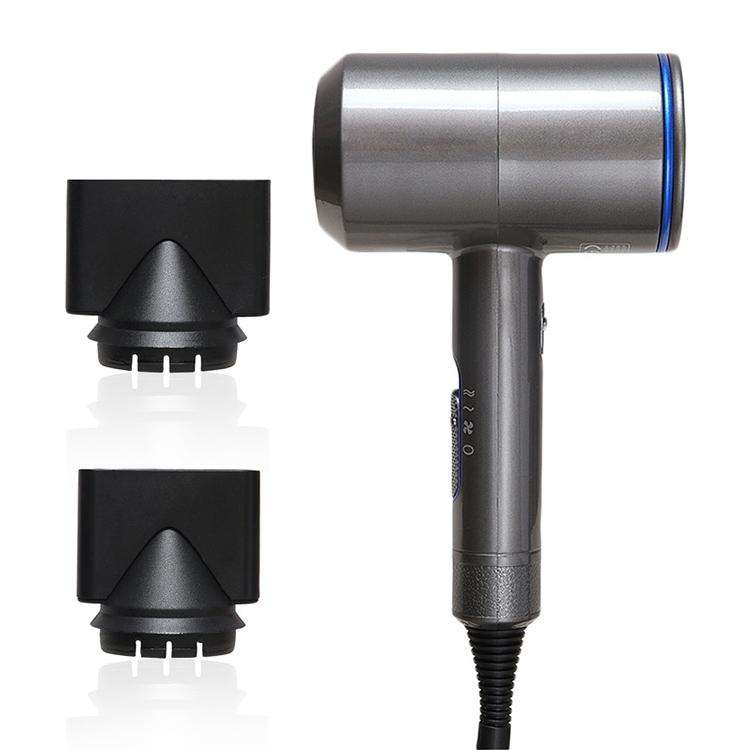 High-power 2000W Anionic Cold Hot Air Constant Temperature Hair Dryer, EU Plug(Grey+Blue)