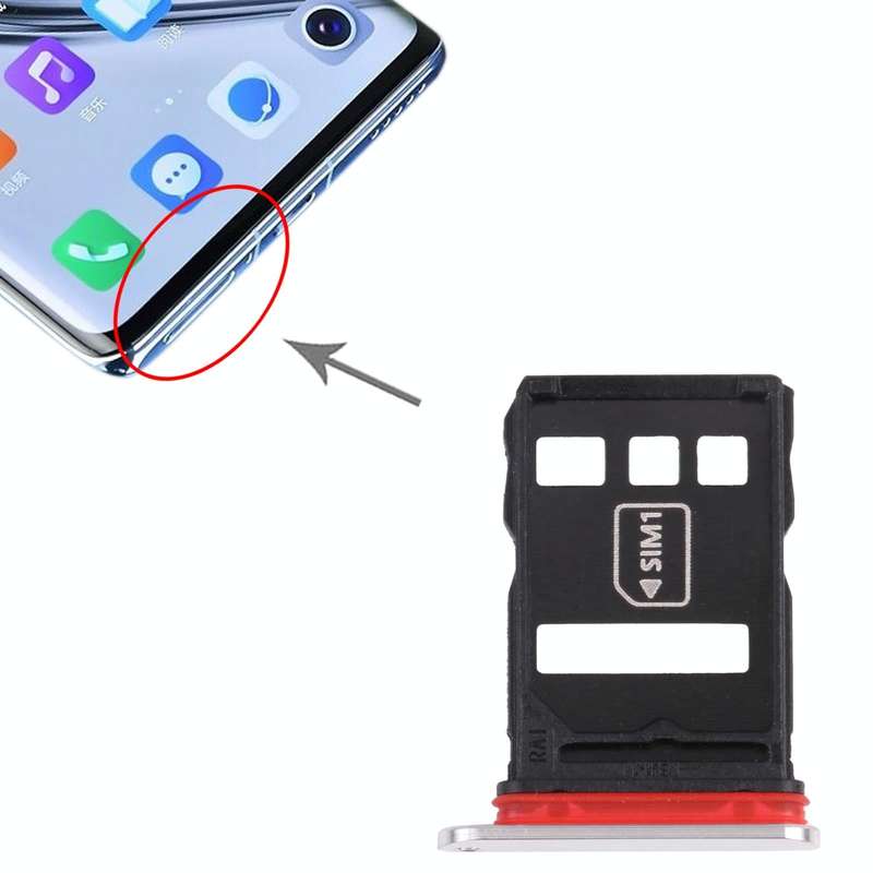NM Card Tray + SIM Card Tray for Huawei Mate 40E 4G (Silver)