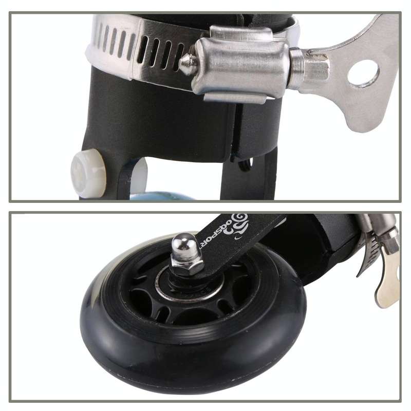 OQSPORT Folding Bicycle Auxiliary Wheel Booster Wheel(Black)