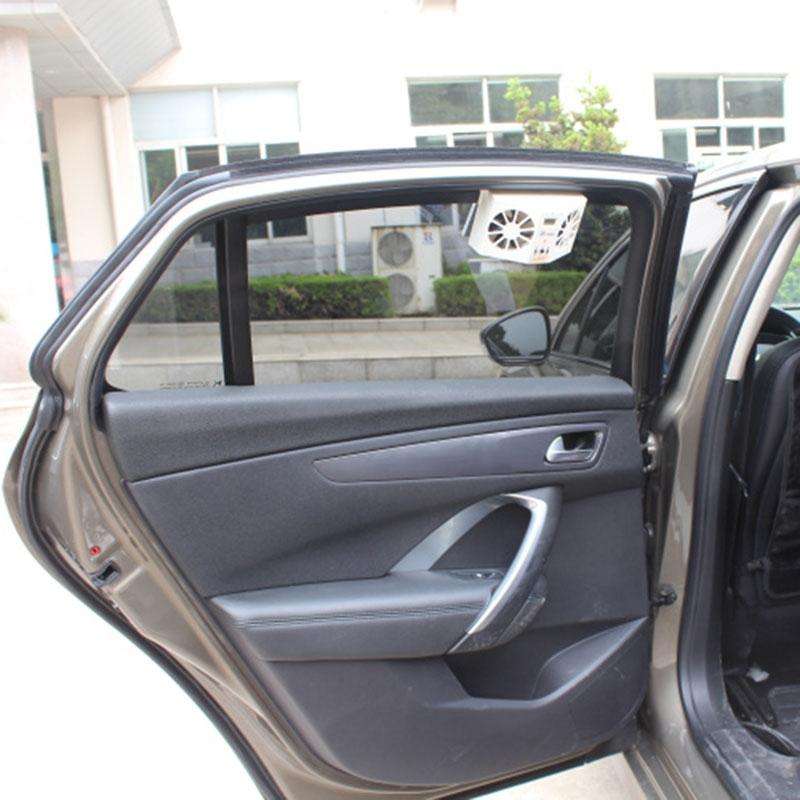 2W Solar Powered Car Auto Air Vent Cool Fan Cooler Ventilation System Radiator, with Temperature ...