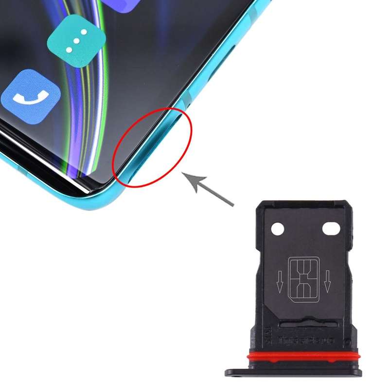 For OnePlus 8 Original SIM Card Tray (Black)