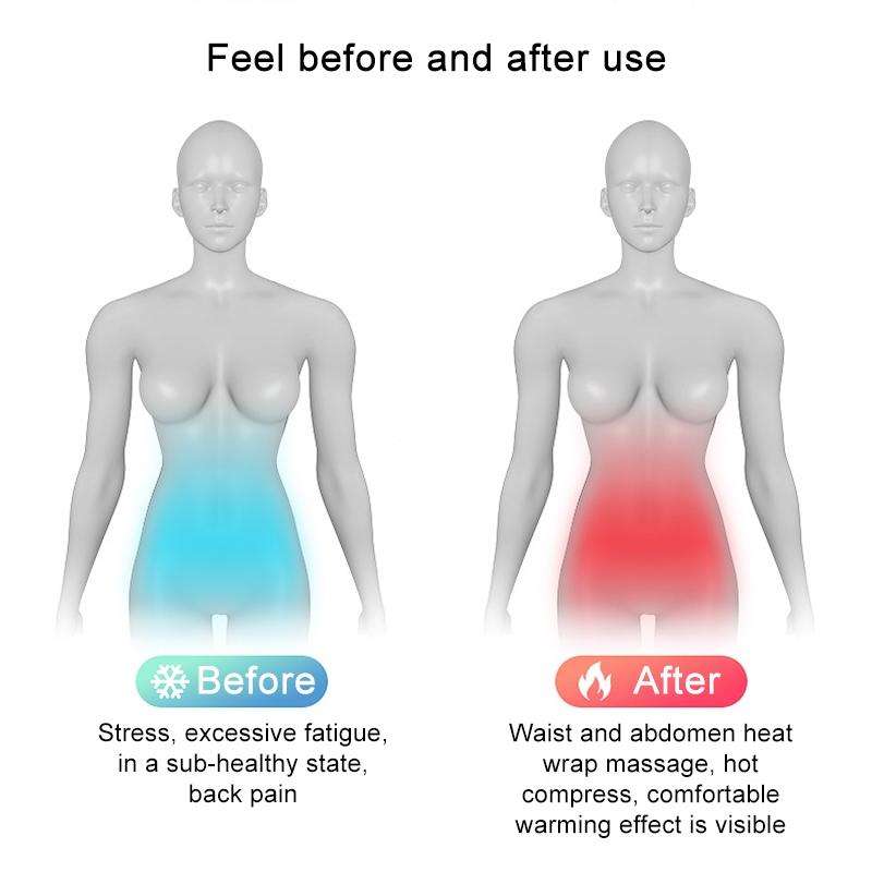 Women Menstrual Cramp Relief Pain Health Care Warm Uterus Belt Heat Moxibustion and Nuan Gongbao ...