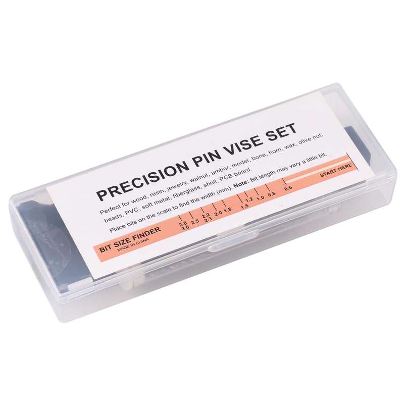 Precision Pin Vise Mini Twist Drill Bits Hand Drill Set, Model:8009