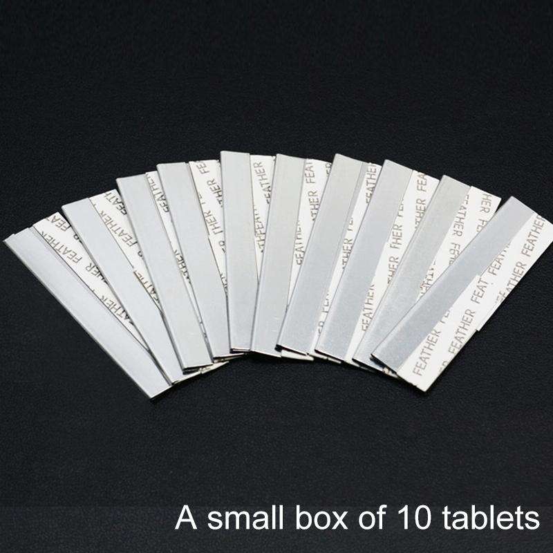 10 PCS Professional Hairdressing Tools Scraper Blade Eyebrow Trimmer Shaving Scratching Hair Feat...
