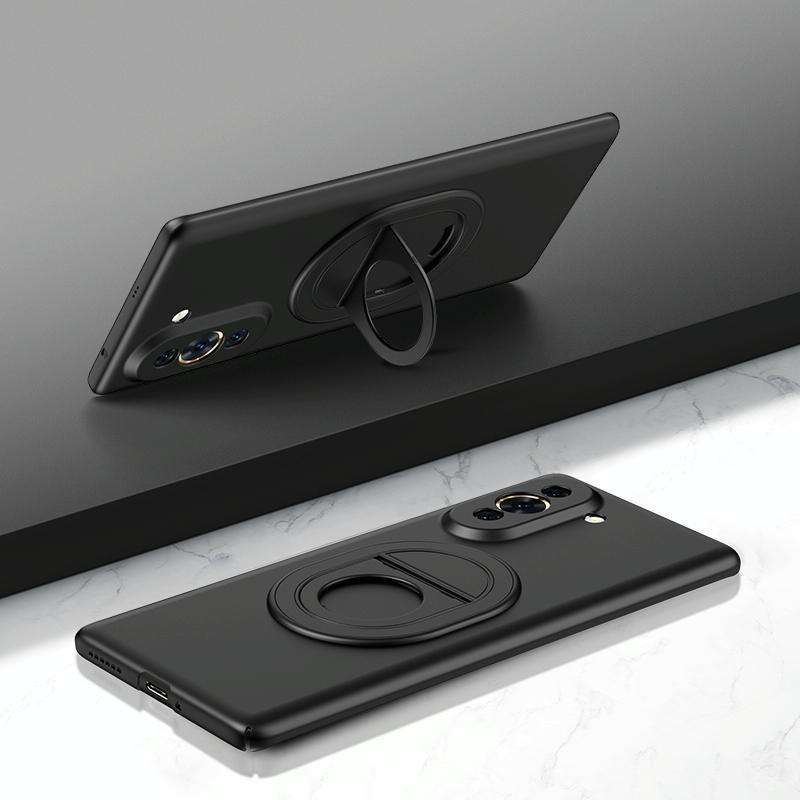 For Huawei Nova 10 Magsafe Hidden Fold Holder Full Coverage Shockproof Phone Case(Black)