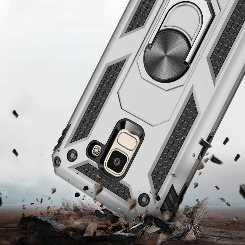 Armor Shockproof TPU + PC Protective Case for Galaxy J6 (2018), with 360 Degree Rotation Holder(B...