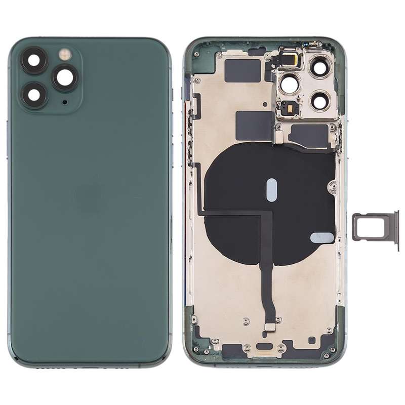 Battery Back Cover (with Side Keys & Card Tray & Power + Volume Flex Cable & Wireless Charging Mo...