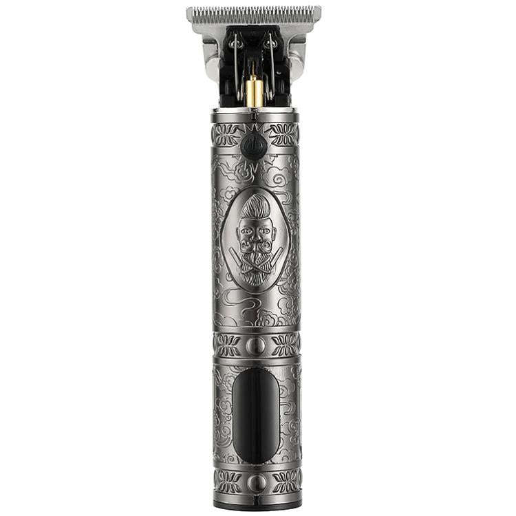VGR V-228 5W USB Retro Engraving Hair Clipper with LED Digital Display (Silver)