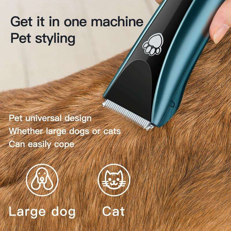 Waterproof Pet Shaver Dog Electric Hair Clipper, Specification: Package 4(Blue)