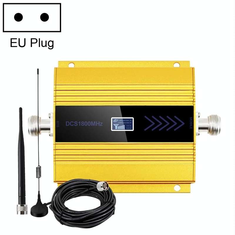 DCS-LTE 4G Phone Signal Repeater Booster, EU Plug(Gold)