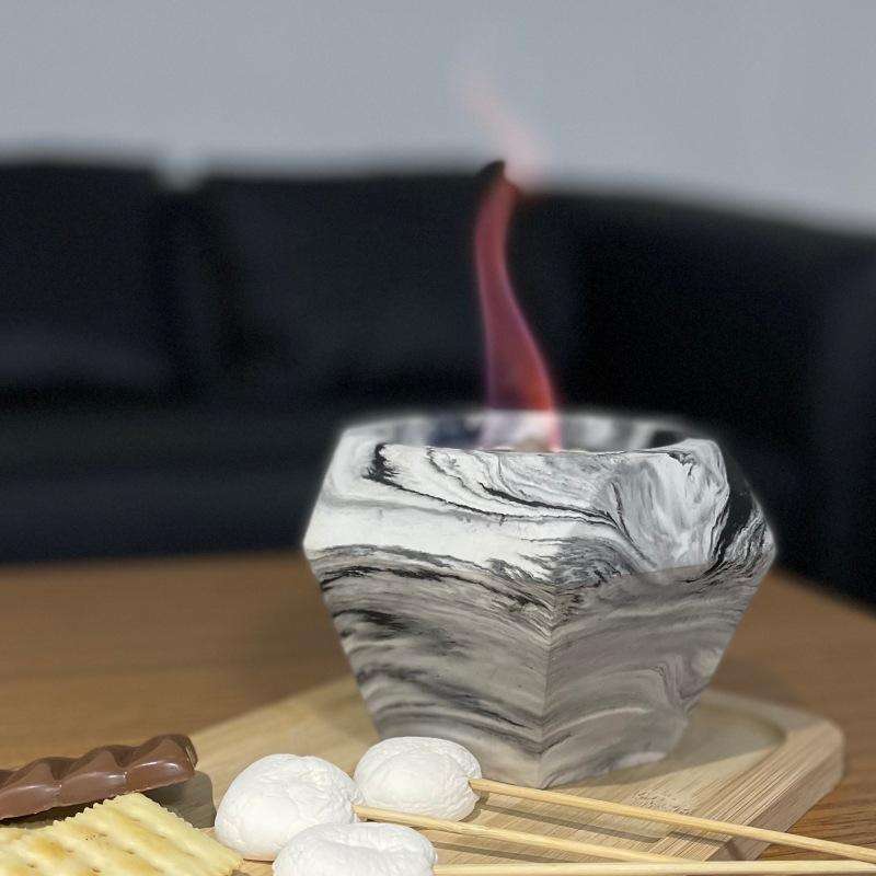 Diamond Style Real Fireplace Alcohol Fireplace Indoor/Outdoor Heating Stove(Ink Painting)