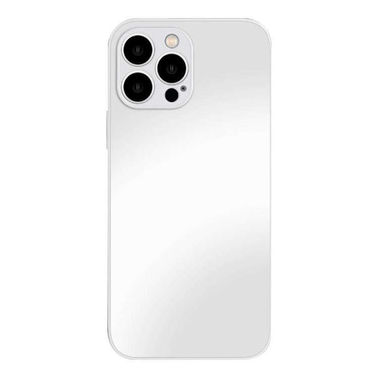 For iPhone 14 AG Frosted Tempered Glass Phone Case(White)