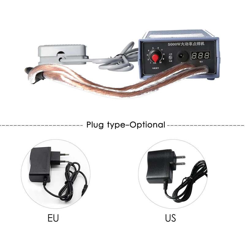Portable 18650 Battery Spot Welder 5000W High Power Handheld Spot Welding Machine, Style: Automat...