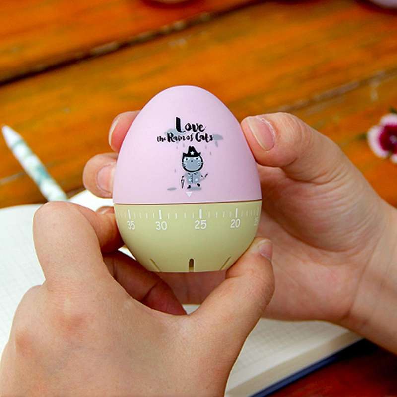Cute Cartoon Mechanical Egg Kitchen Timer Alarm Clock Students Learn Time Management Machines,Ran...