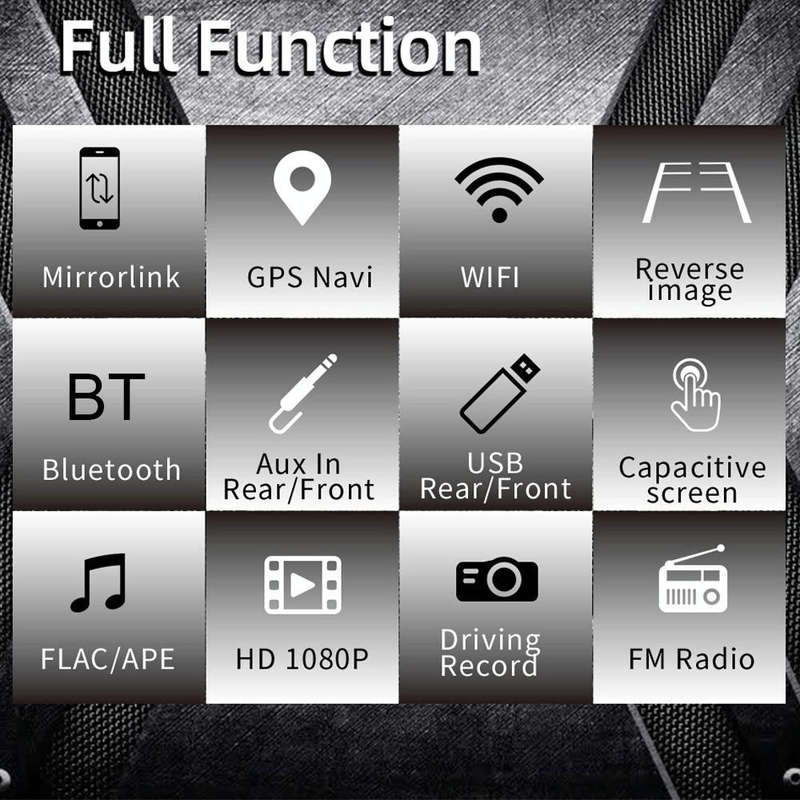 HD 7 inch Single Din Car Android Player GPS Navigation Bluetooth Touch Stereo Radio, Support Mirr...