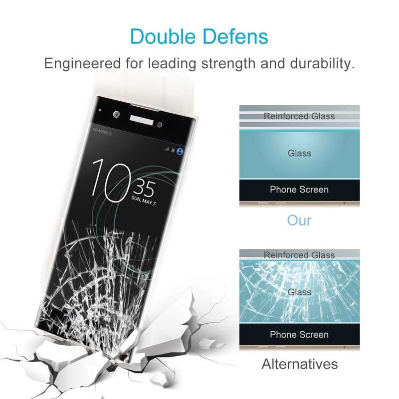 For Sony Xperia XA1 0.33mm 9H Surface Hardness 3D Curved Full Screen Tempered Glass Screen Protec...