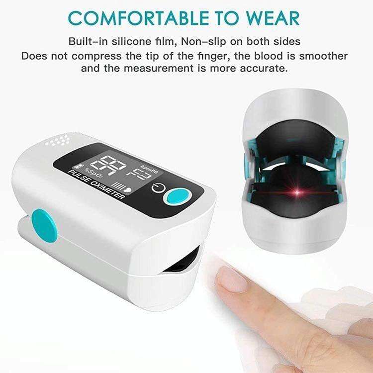 X1805 Oxygen Saturation Detector Medical Monitoring Heart Rate Finger Clip Oximeter (Black)