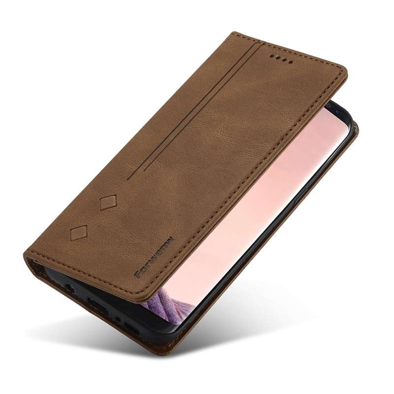 For Samsung Galaxy S8 Forwenw F2 Series Magnetic Horizontal Flip Leather Case with Holder & Card ...