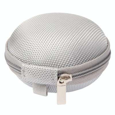 Grid Style Carrying Bag Box for Headphone / Earphone(Grey)