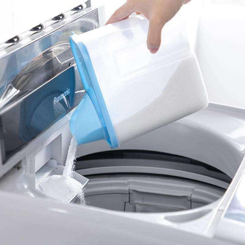 2L Household Plastic Transparent Washing Powder Storage Box Storage Container(Blue)
