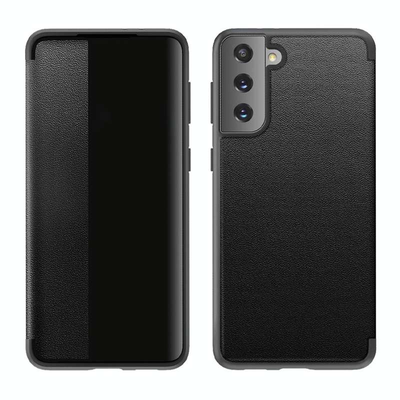 For Samsung Galaxy S21 Ultra 5G Magnetic Side Window View Shockproof Horizontal Flip Leather Case...