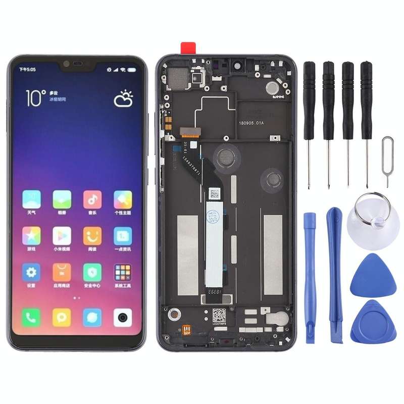 TFT LCD Screen for Xiaomi Mi 8 Lite Digitizer Full Assembly with Frame(Black)
