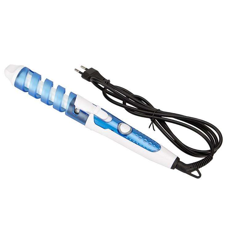 Professional Salon Hair Curler Magic Spiral Curling Iron Ceramic Electric Hair Curling Wand(Blue)