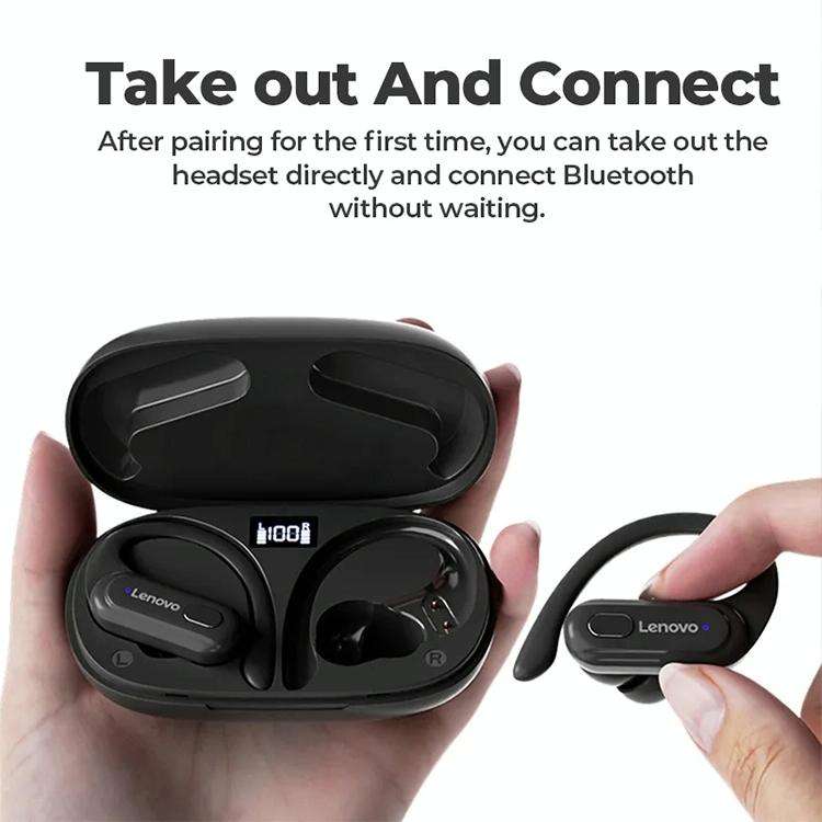 Lenovo XT60 Bluetooth 5.3 Ear-mounted Sports Wireless Bluetooth Earphone (White)