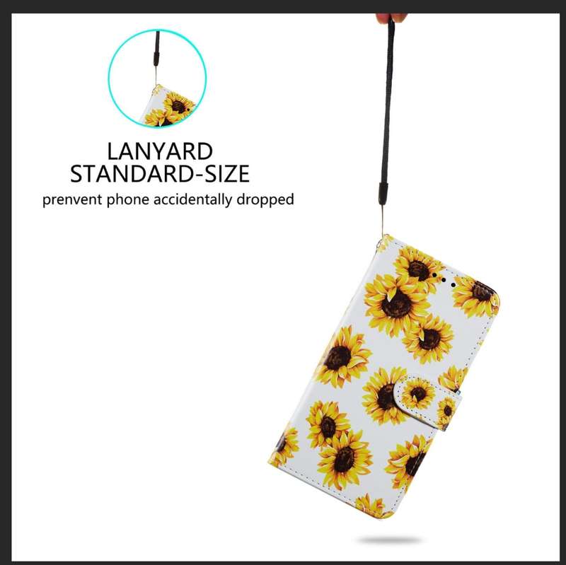For Samsung Galaxy A53 5G Painted Pattern Horizontal Flip Leather Phone Case(Sunflower)