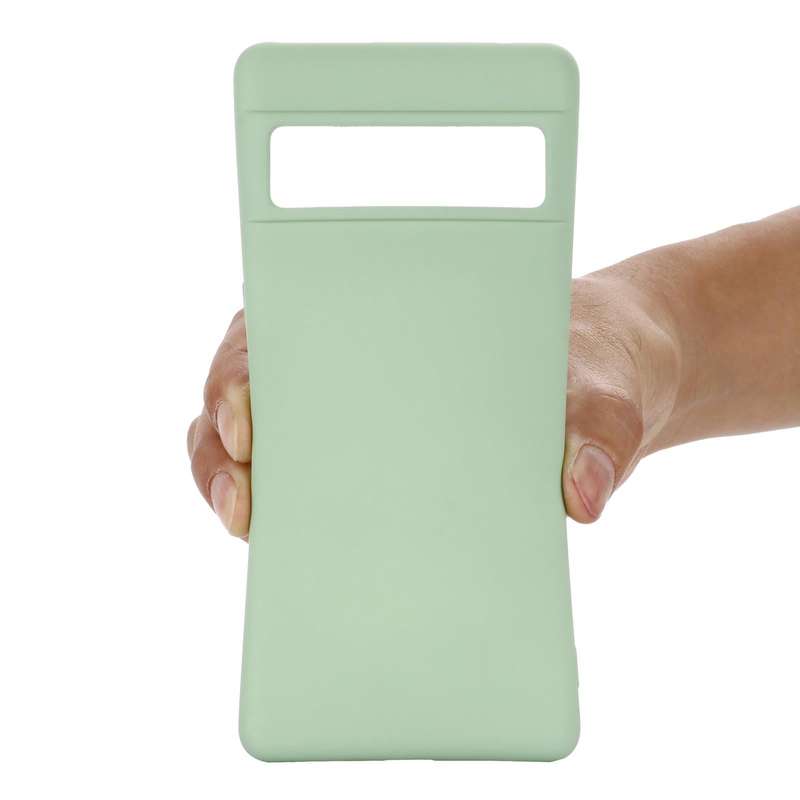 For Google Pixel 7 Pure Color Liquid Silicone Shockproof Phone Case(Green)
