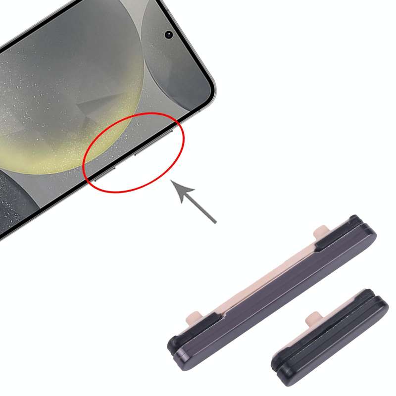 For Samsung Galaxy S24 SM-S921B 10pcs Original Power Button and Volume Control Button (Black)